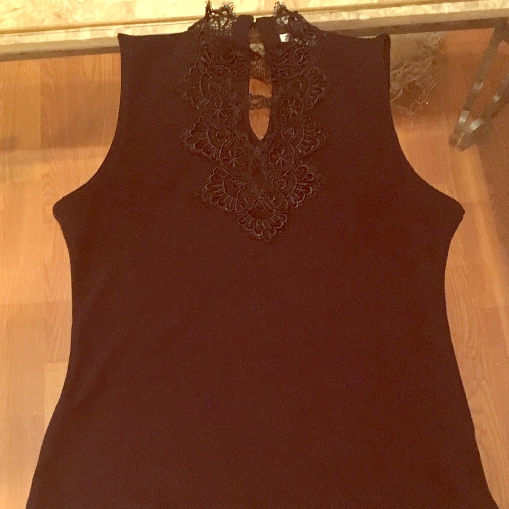 Black Lace~Neck Bodysuit~Worn Once.